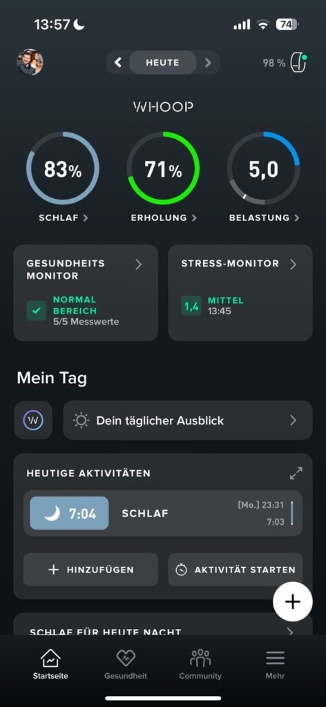 Whoop-Dashboard
